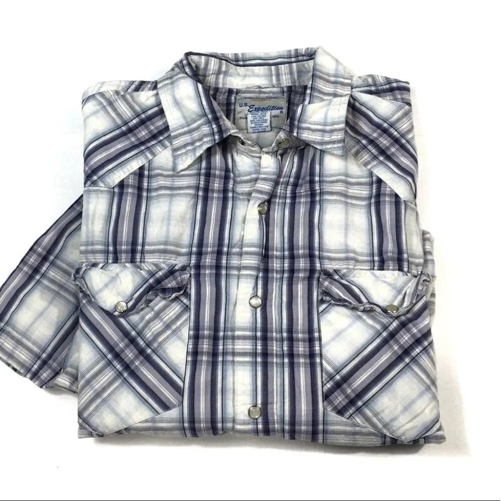 BF5 US expedition Plaid Short Sleeve Shirt L